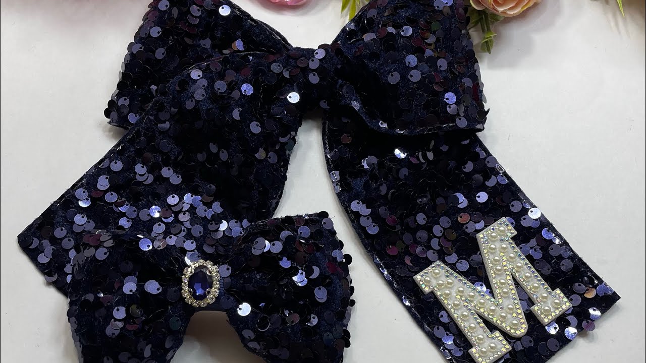 lazos básicos con 1 mt  lentejuela VIDEO No.1082 creaciones rosa isela