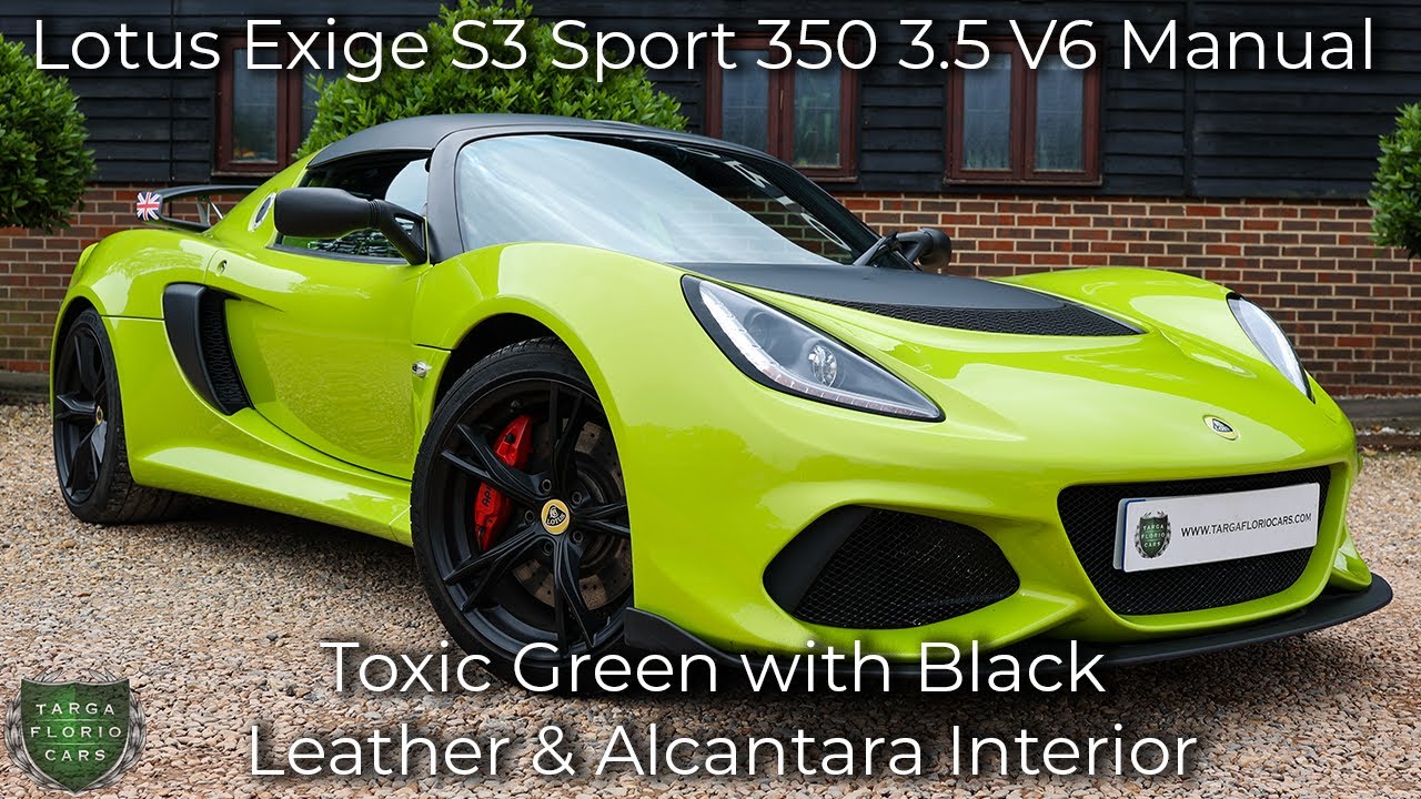 Lotus Exige S3 Sport 350 3.5 V6 Manual registered September 2020 (70) finished in Toxic Green