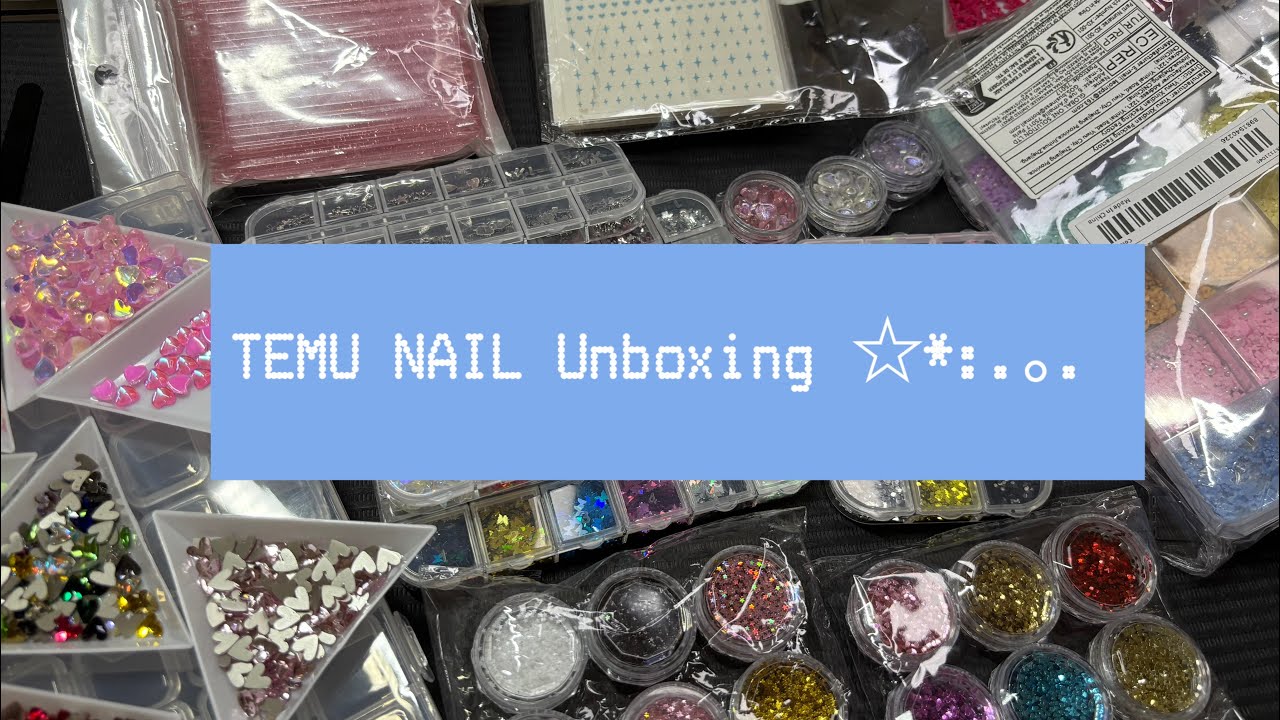 【Nail Vlog】TEMU NAIL Unboxing💅!!TEMUネイル購入品紹介
