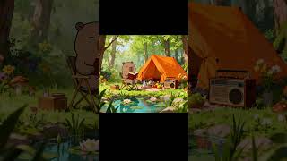 Cozy Camping in the Forest 🌲#lofi #jazzhop #forestvibes #studybeats #relaxmusic #chillplaylist