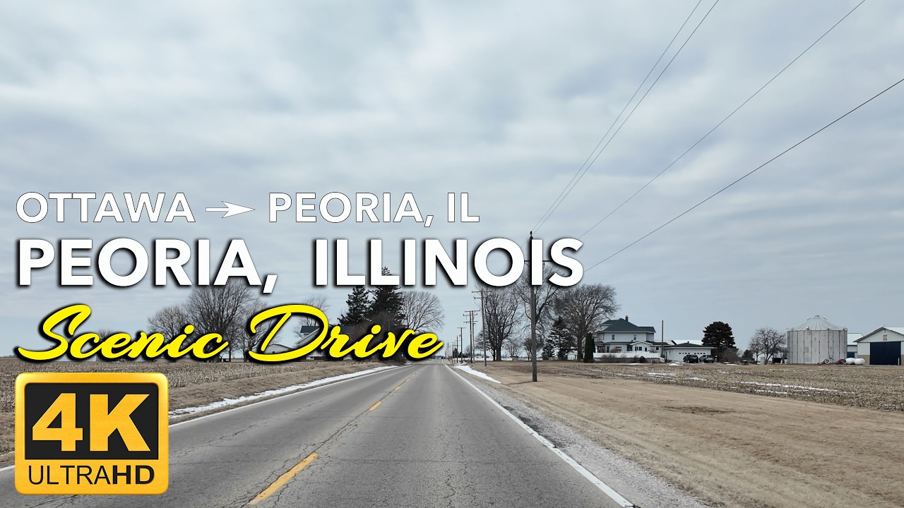 Scenic Drive from Ottawa to Peoria | Through River Towns, Open Fields, and a Slowing Corridor