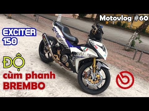 Video EXCITER 150 độ cùm tay phanh Brembo - Hiệu năng trên... - youtube