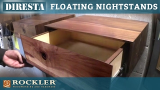 Jimmy DiResta builds a set of floating nightstands. These nightstands mount directly to the wall to make them look like they are 