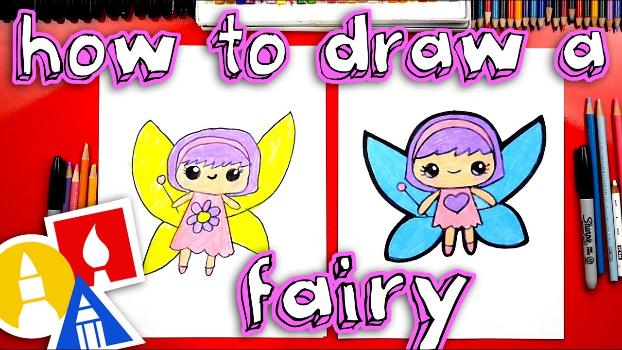 How to Draw a Fairy  Step by Step Drawing Tutorial  Easy Peasy and Fun