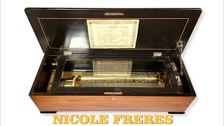 Antique Nicole Freres Piccolo 8 Air Music Box C. 1890