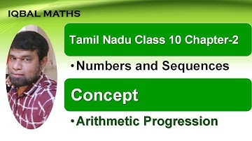 TN Class 10 Maths  Concept Arithmetic Progression AP Chapter 2 Numbers and Sequences New Syllabus
