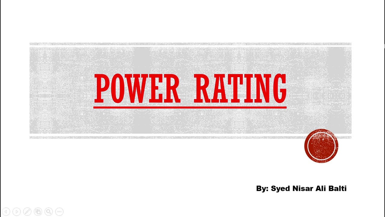 Introduction to Power Rating YouTube