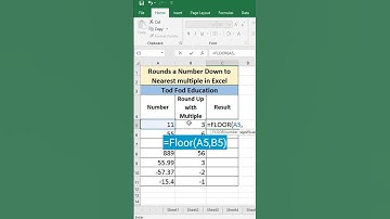 Rounds a number down to multiple in #microsoft  #excel #msexcel #shorts #computer #education #tricks