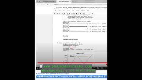 DEPRESSION DETECTION IN SOCIAL MEDIA POSTS USING LSTM WITH CNN & LOGISTIC PYTHON PROJECT