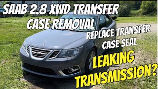 Saab 2.8 XWD Transfer Case Removal (Fix Transmission Leak on Input Shaft) Also Fluid Change