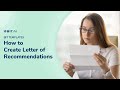 How to Create a Letter of Recommendation | Bit.ai