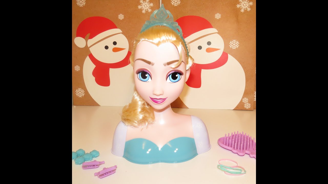 DISNEY FROZEN Elsa Styling Head - How to brush and style 