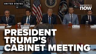 Trump updates on Iran, touts border security and economy at Camp David Cabinet meeting