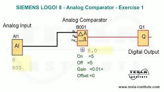 SIEMENS LOGO! 8 - Analog Comparator - Exercise 1