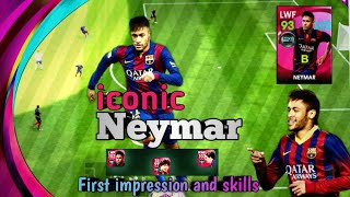Neymar 102 Rated Iconic First Impression And Skills| barca iconics | pes 2021