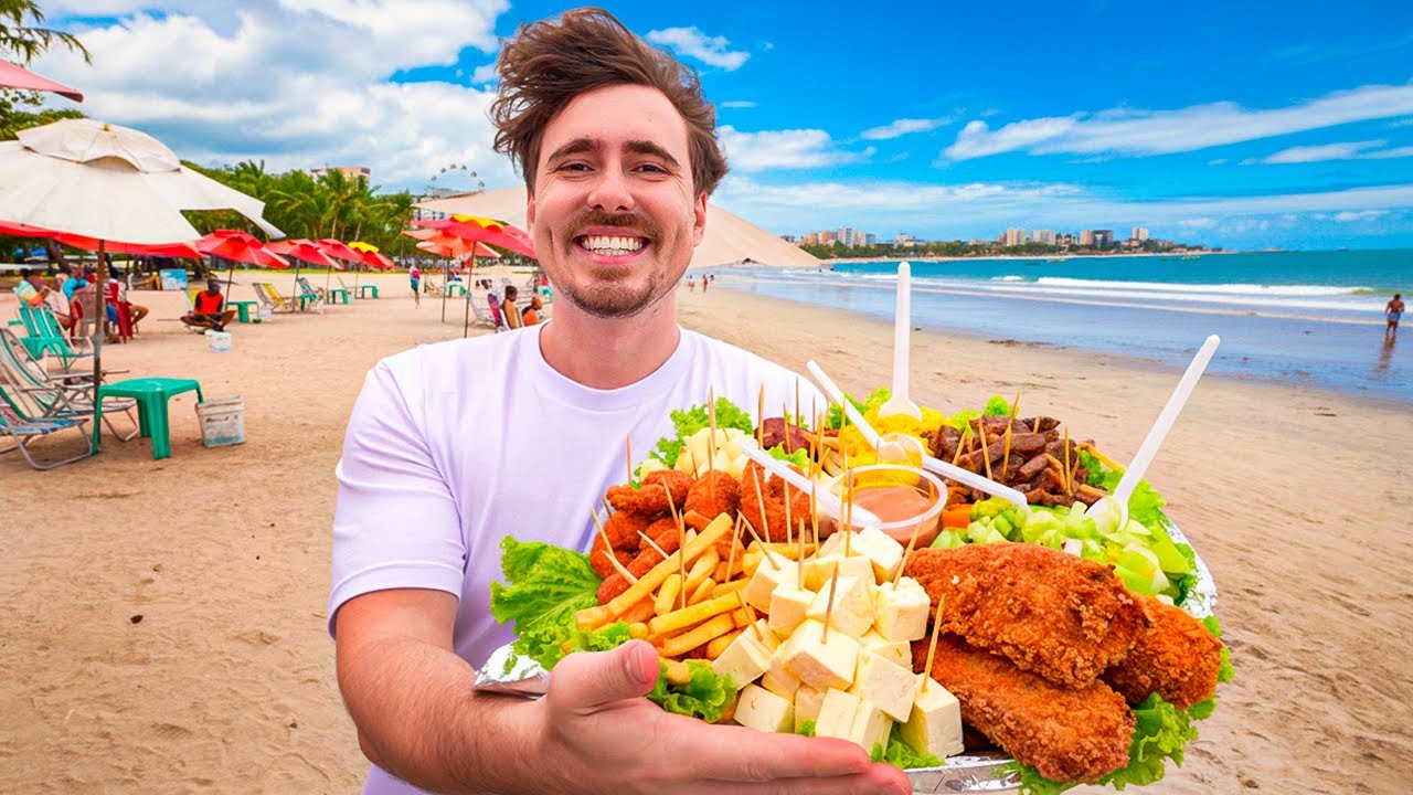 Um dia inteiro comendo na praia de Maceió/AL