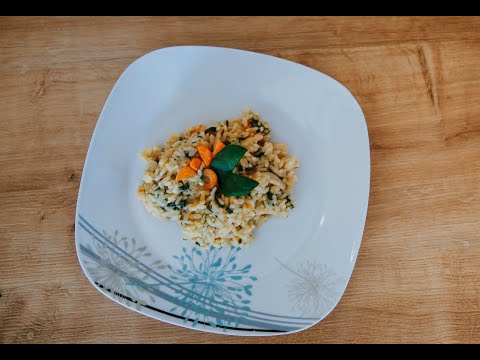 Video: Riž Z Gobami In špinačo