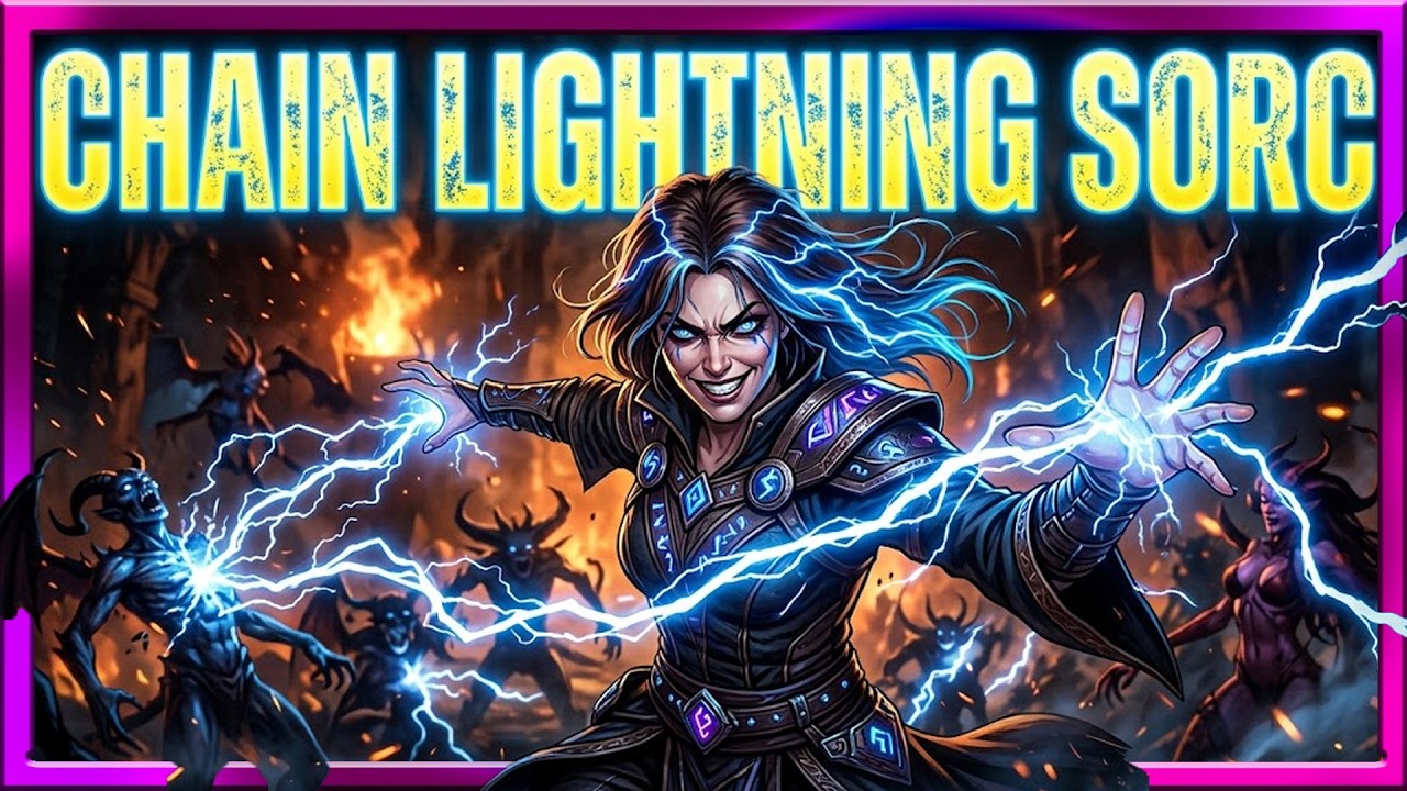 Diablo 4 Updated Chain Lightning Build Guide Easy Pit 100+ Sorceress ...