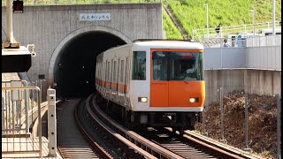 近鉄けいはんな線 学研北生駒駅にコスモスクエア行き7000系が到着～発車まで