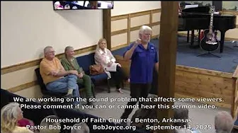 SOUND TEST 3 - Pastor Bob Joyce "The Peace Of God" (September 14, 2025 sermon) Household of Faith