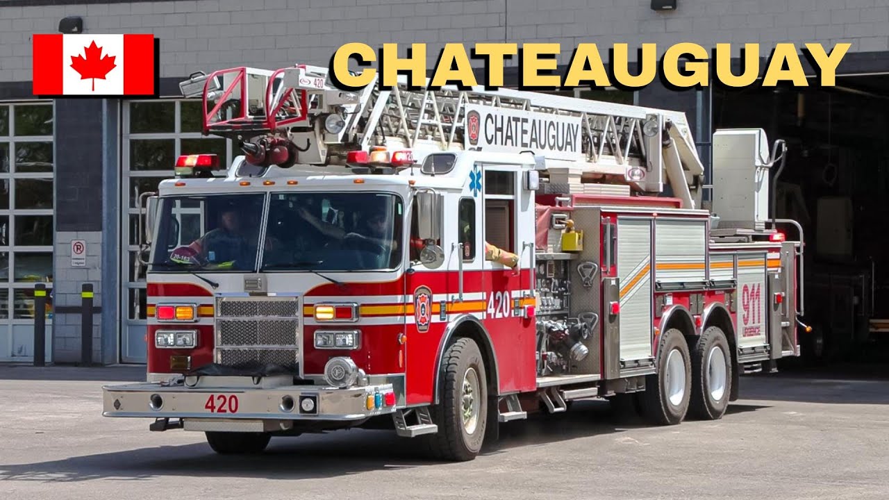 Châteauguay | Fire Department *OLD* Ladder 420 Responds for Mutual Aid Fire Call
