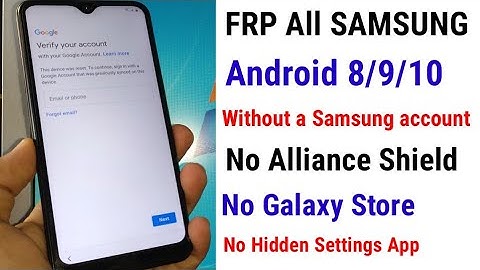 BOOOM FRP All SAMSUNG Android 8/9/10 - No Alliance Shield | No Galaxy Store | No Hidden Settings App