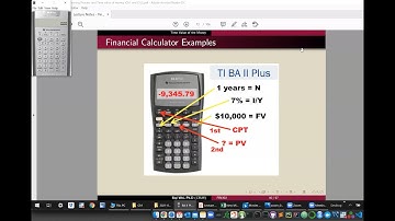 FIN302 - Video Demo on TVM Calculation Using Calculator and Excel Function