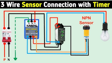 Sensor Connection with OFF Delay Timer || Sensor Wiring OFF Delay Timer