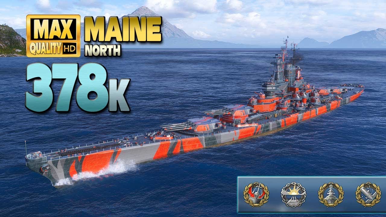 Линкор Мэн: Триллер на карте Север - World of Warships