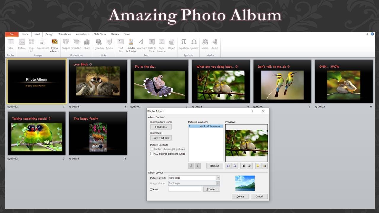 Amazing Photo Album in Powerpoint How to create amazing Photo Album
