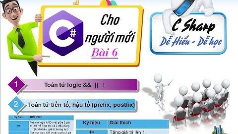 06. Lập trình C# cơ bản bài 6: Toán tử logic, prefix postfix in C# - C# tutorial 2022