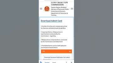ssc MTS Havaldar DV Admit card realised