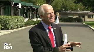 WATCH White House adviser Peter Navarro speaks to reporters