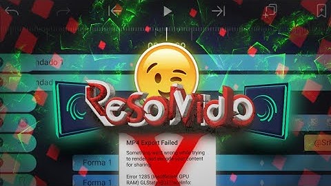COMO RESOLVER o ERROR de EXPORTAÇÃO do ALIGHT MOTION MP4 EXPORT FAILED!(ERROR 1285,)