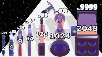Weapon Run 2048 - Level Up Weapon Max Level Gameplay