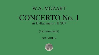W.A. MOZART  Violin Concerto No. 1 in Bflat major  1st movement  orchestral accompaniment
