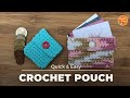 How to Crochet a Small Pouch/ Crochet Coin Purse - Scrap Yarn Project #easytutorial #crochetbag