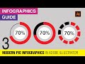 Three Modern Pie Infographic Templates Modern Pie Chart Illustrator Pie Chart