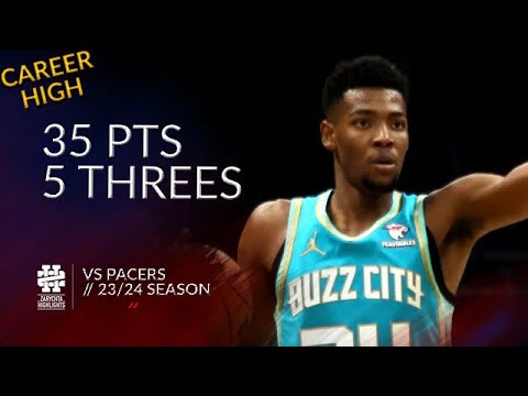 Brandon Miller 35 pts 5 threes vs Pacers 23/24 season