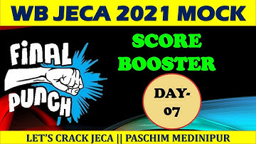 WB JECA 2021 MOCK DAY-07 || JECA || NIMCET || WBP || CAMPUS PLACEMENT
