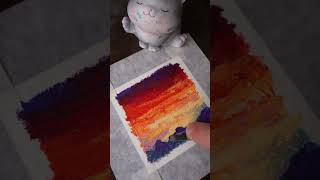 Easy oil pastel thick painting - sunset #oilpastel #creativeart #easydrawing #painting #art