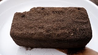 Dusty crunchy black 🖤 Sand Cement concrete crumble dipping in water 💦💦💦 dry on paste asmr 