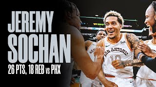 Jeremy Sochan Highlights vs Phoenix Suns (26 pts, 18 reb) | 2023-24 NBA Season