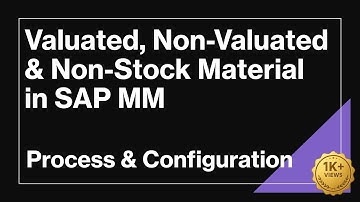 Valuated, Non Valuated and Non Stock Material in SAP S4 HANA MM | Process and Configuration