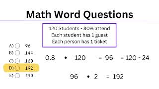 Math Word Problems - Cognitive Assessment Question Types Review