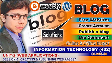 What is blog? Blog क्या है?  CBSE CLASS 10 INFORMATION TECHNOLOGY 402 UNIT 2 SESSION 5 (BLOGS)