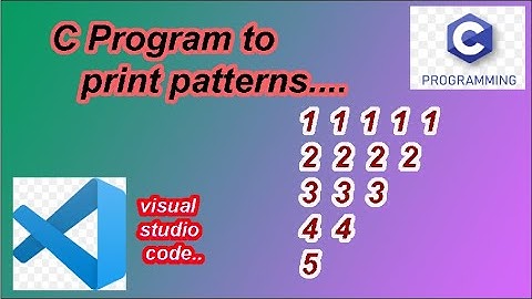 C Program to print patterns | c programming | pattern printing | visual studio code | Govind Gupta.