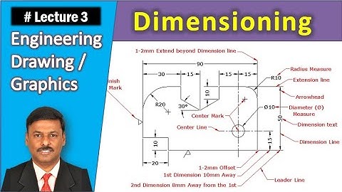 Dimensioning | Lecture 3 | Engineering Graphics | Principles | Methods | Styles | Dr.S.Malligarjunan