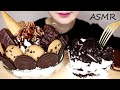 【大食い/咀嚼音】巨大チョコレートパフェ オレオチーズケーキを食べる OREO CHEESE CAKE【ASMR / EATING SOUNDS / MUKBANG / NO TALKING】