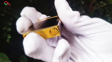 Deva.vn lBật lửa Dupont trắng xước viền vàng D132